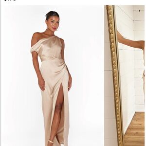 Elegant Cream Off-Shoulder Dress